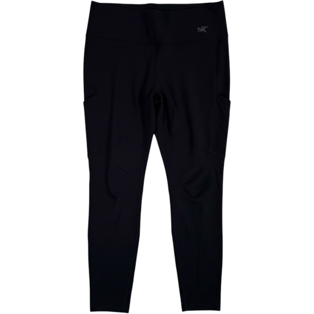 Arcteryx Essent High Rise Leggings Womens XL Black Side Pocket Hiking Tights
